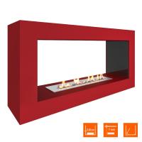 Биокамин SteelHeat WALL FRAME ONE 900 красный, стемалит