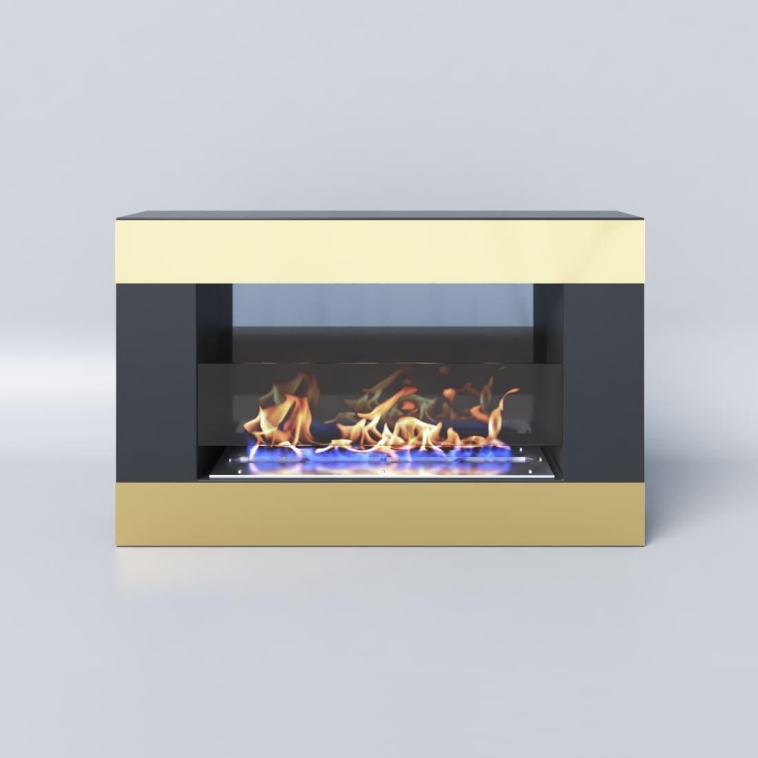 Биокамин "Русский огонь" Голд 650N настенный с защитным и декоративным стеклом по цене 24 900 руб.