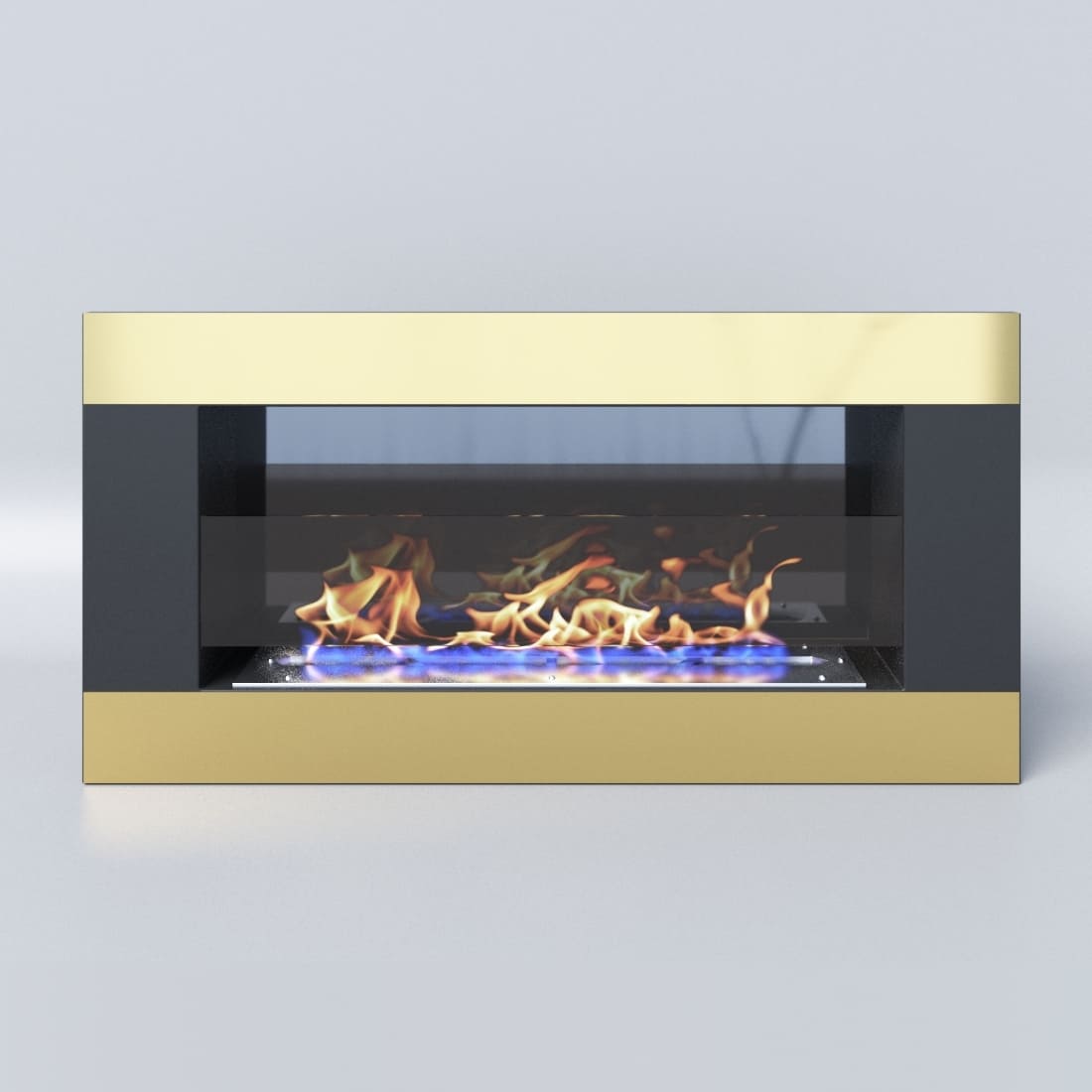 Биокамин "Русский огонь" Голд 800N настенный с декоративным стеклом (стемалитом) по цене 27 590 руб.