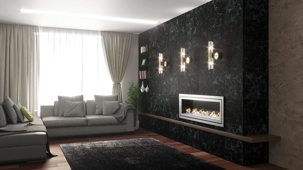 Биокамин "Русский огонь" Стенли 1300V встраиваемый с защитным и декоративным стеклом по цене 55 190 руб.