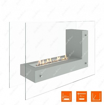 Биокамин напольный SteelHeat TETRISE 900 белый