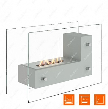 Биокамин напольный SteelHeat TETRISE 500 белый