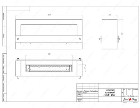 Биокамин SteelHeat WALL FRAME ONE 1000 белый, стемалит по цене 55 650 руб.