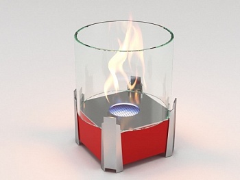 Настольный биокамин Lux Fire "Рондо" S Красный