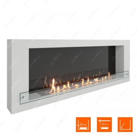 Биокамин SteelHeat WALL 1500 белый (стекло) по цене 61 900 руб.