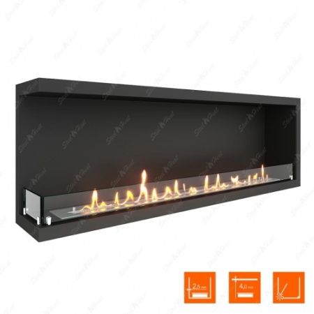 Биокамин угловой SteelHeat Leader 1400 левый стекло по цене 54 768 руб.